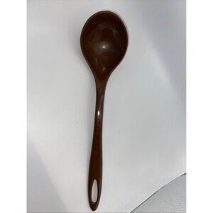 Ensar Corp Brown Plastic Soup Ladle With Ergonomic Handle & Hanging Hole For Eas